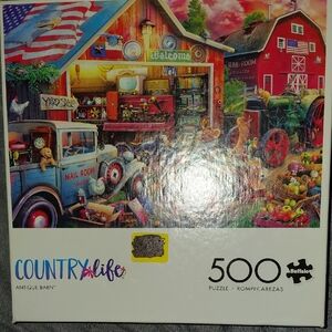 Buffalo David Bitton Country Life Puzzle with Red Barn